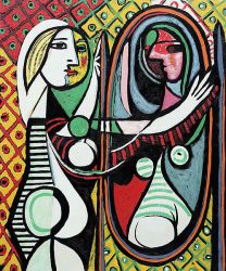 Girl Before a Mirror - Pablo Picasso Oil Painting