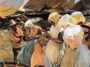 Valencian Fishwives - Oil Painting Reproduction On Canvas