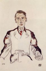 Portrait of Dr. Heinrich Rieger -  Egon Schiele Oil Painting