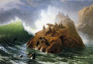 Seal Rock -   Albert Bierstadt Oil Painting