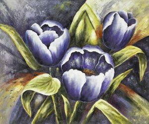 Bavarian Tulips III - Oil Painting Reproduction On Canvas
