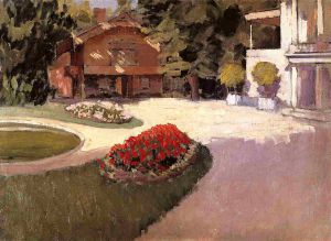 Garden at Yerres - Gustave Caillebotte Oil Painting