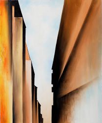 Street New York I, 1926 -   Georgia O\'Keeffe Oil Painting