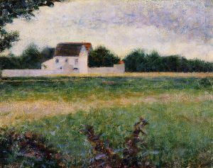 Landscape of the Ile de France -  Georges Seurat Oil Painting