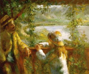 Near the Lake II -  Pierre Auguste Renoir Oil Painting