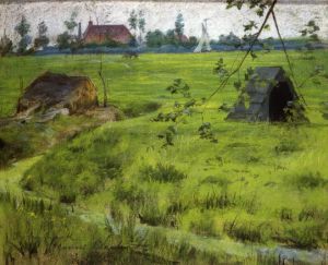 A Bit of Holland Meadows - William Merritt Chase Oil Painting