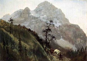Western Trail, the Rockies -  Albert Bierstadt Oil Painting