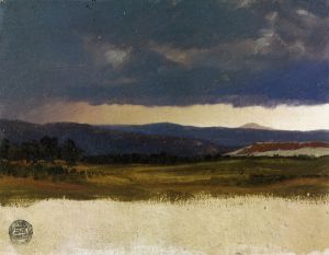 Hudson Valley, Near Olana, New York -  Frederic Edwin Church Oil Painting