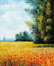 Champ d\'avoine (Oat Field) -  Claude Monet Oil Painting