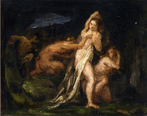 Satyres and Nymphs -  Paul Cezanne oil painting