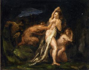 Satyres and Nymphs - Paul Cezanne oil painting