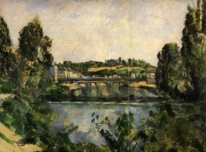 The Bridge and Waterfall at Pontoise - Paul Cezanne Oil Painting