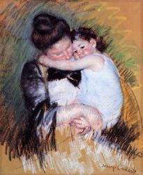 Mother and Child III -   Mary Cassatt oil painting,