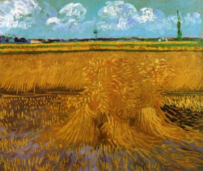 Wheat Field with Sheaves -  Vincent Van Gogh Oil Painting