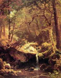 The Mountain Brook -   Albert Bierstadt Oil Painting