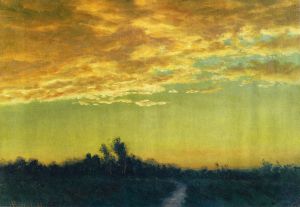 Twilight over the Path -   Albert Bierstadt Oil Painting