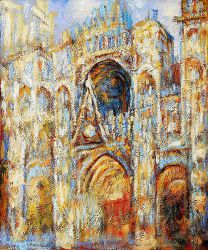 The Cathedral in Rouen, The Portal, Harmony in Blue - Claude Monet Oil Painting