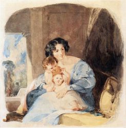 Mother with Her Children -  Thomas Sully Oil Painting