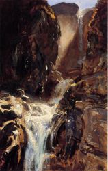 A Waterfall - John Singer Sargent Oil Painting