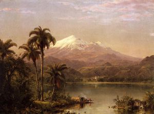 Tamaca Palms II -  Frederic Edwin Church Oil Painting