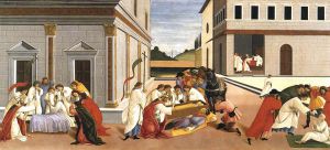 Three Miracles of St Zenobius II -   Sandro Botticelli oil painting