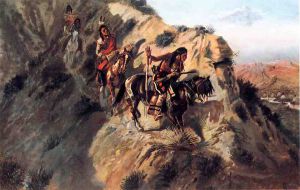 Scouting the Enemy - Charles Marion Russell Oil Painting