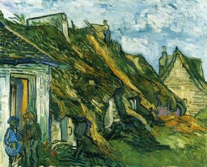 Old Cottages, Chaponval -   Vincent Van Gogh Oil Painting