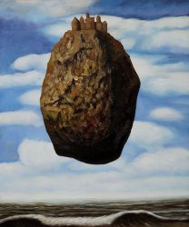 La Chateau des Pyrenees -Rene Magritte Oil Painting