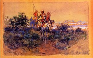 Return of the Navajos -  Charles Marion Russell Oil Painting