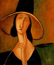 Portrait of Woman in Hat - Oil Painting Reproduction On Canvas
