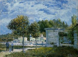 The Watering Place at Marly - Alfred Sisley Oil Painting