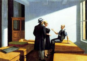 Conference at Night -   Edward Hopper Oil Painting