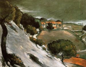 L'Estaque under Snow - Paul Cezanne Oil Painting