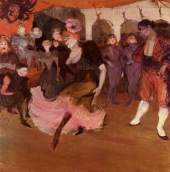 Marcelle Lender Dancing in the Bolero in 'Chilperic' - Henri De Toulouse-Lautrec oil painting