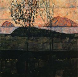 Setting Sun -   Egon Schiele Oil Painting