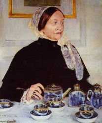Lady at the Tea Table - Oil Painting Reproduction On Canvas