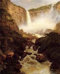 Tequendama Falls, near Bogota, New Granada -  Frederic Edwin Church Oil Painting