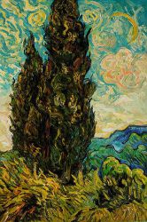 Two Cypresses II -  Vincent Van Gogh Oil Painting