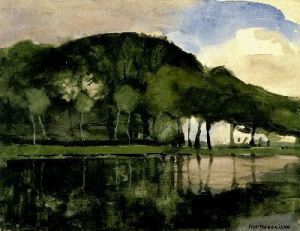 Along the Amstel - Piet Mondrian Oil Painting