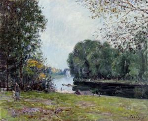 A Turn of the River Loing, Summer - Oil Painting Reproduction On Canvas