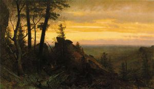 Twilight in the Shawangunk Mountains - Thomas Worthington Whittredge Oil Painting