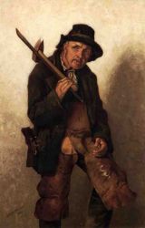 He Toils at Eighty -   John George Brown Oil Painting