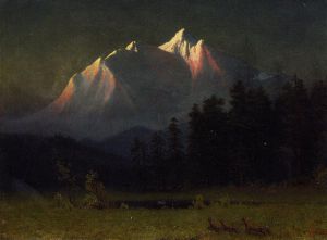 Western Landscape -   Albert Bierstadt Oil Painting