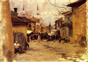 Arab Street Scene -   John Singer Sargent oil painting