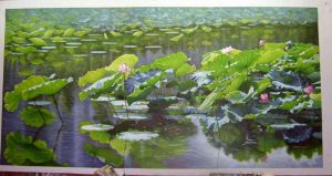 Lotus flower- Oil Painting Reproduction On Canvas