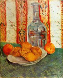 Still Life with Decanter and Lemons on a Plate -  Vincent Van Gogh Oil Painting