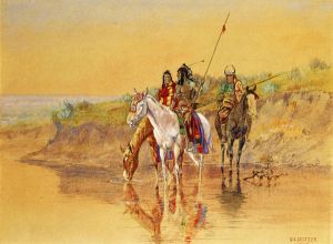 Hunt- Charles Marion Russell Oil Painting