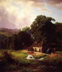 The Old Mill -  Albert Bierstadt Oil Painting