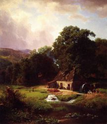 The Old Mill - Albert Bierstadt Oil Painting