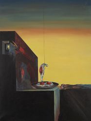 Fried Eggs on the Plate Without the Plate - Salvador Dali Oil Painting